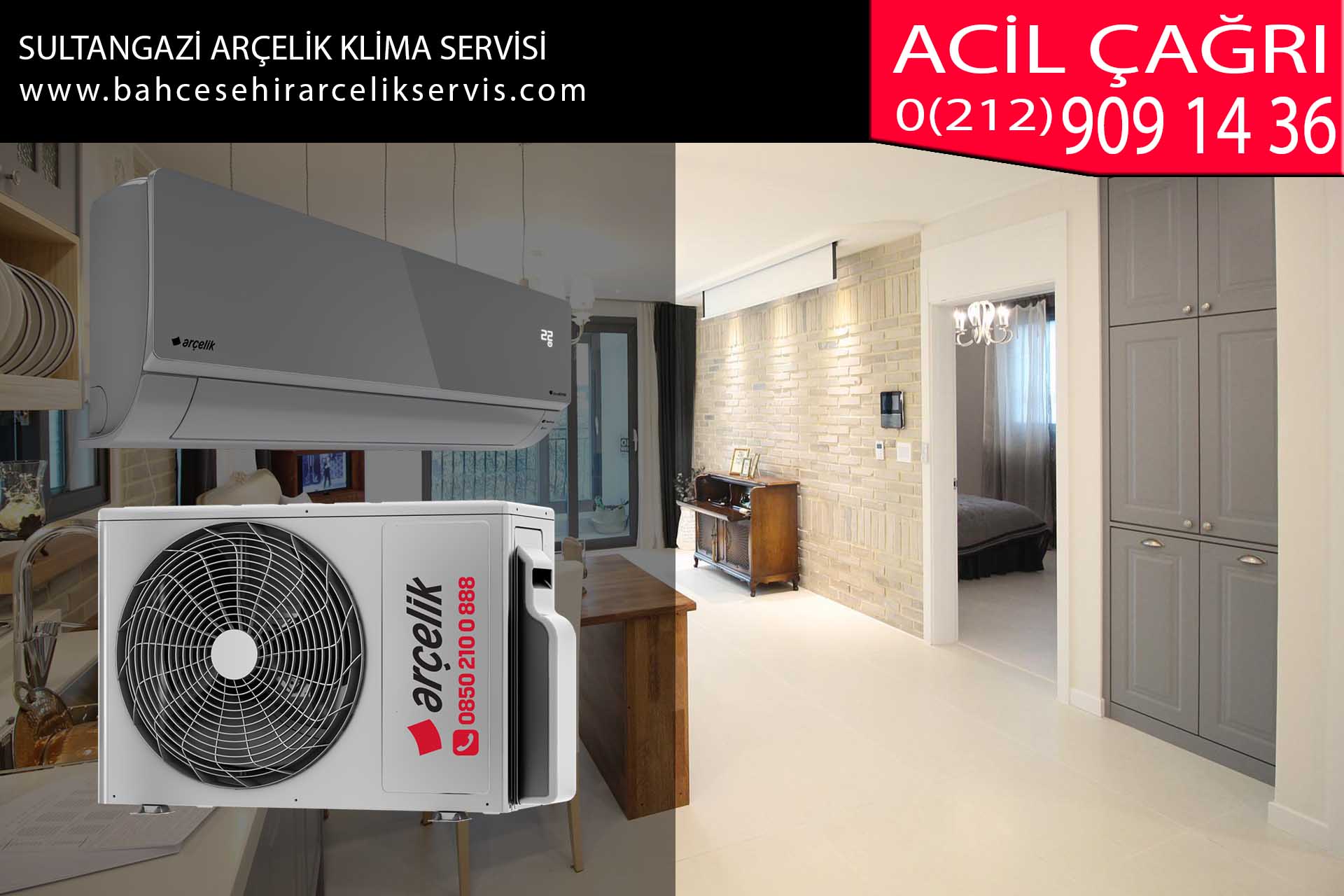 sultangazi arçelik klima servisi